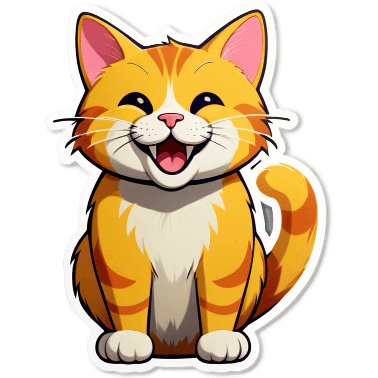 Happy yellow cat  emoji