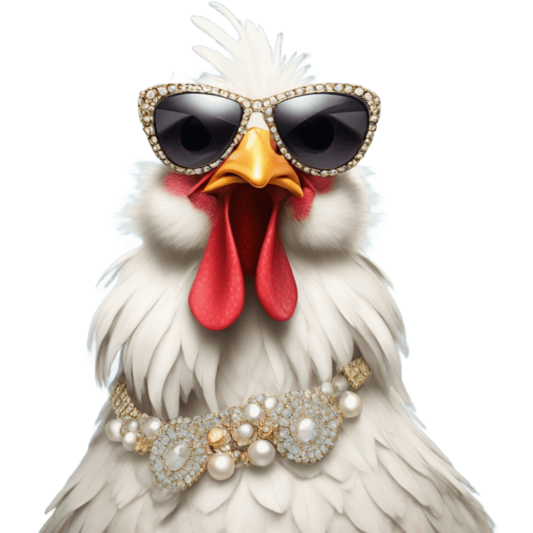 Diva lady chicken  emoji