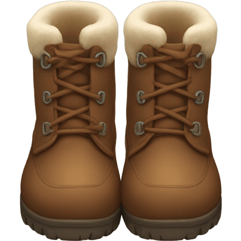 Brown winter boots emoji