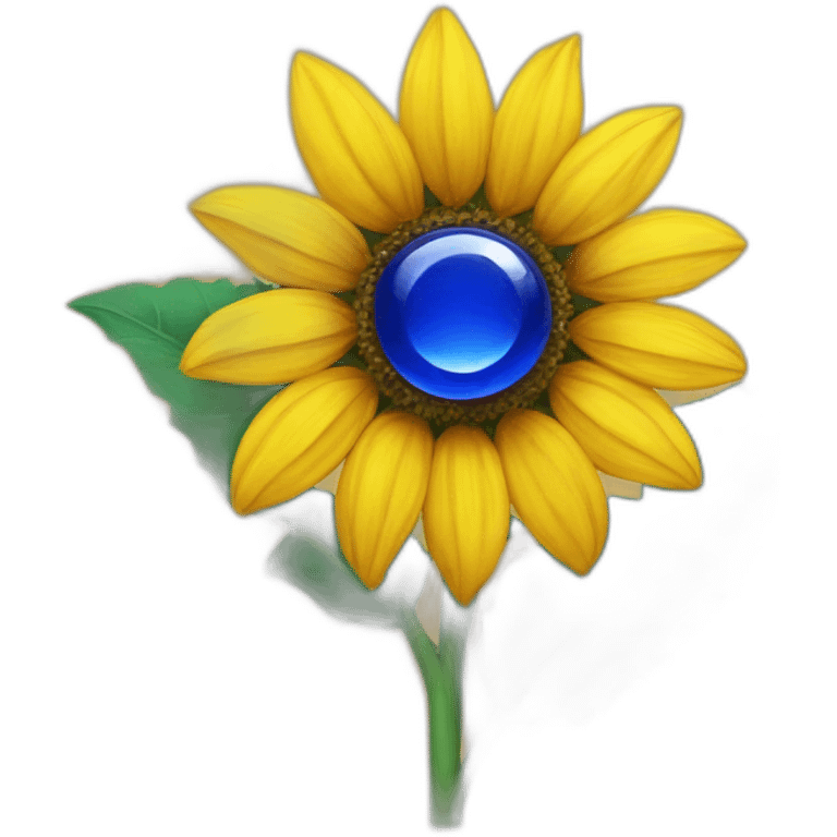 sunflower with sapphire emoji