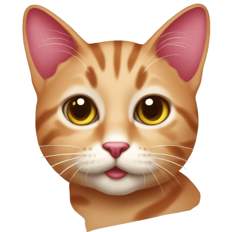 Rasberry cat emoji