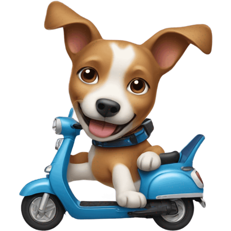 Dog on a scooter  emoji