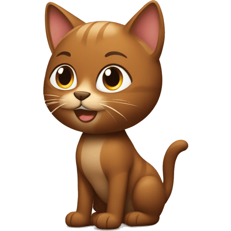 Fitness brown cat emoji