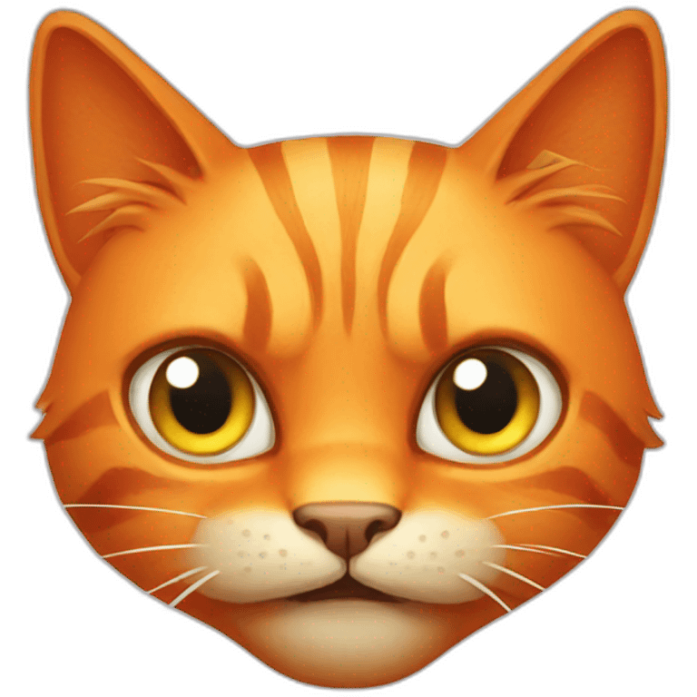 Evil orange cat emoji