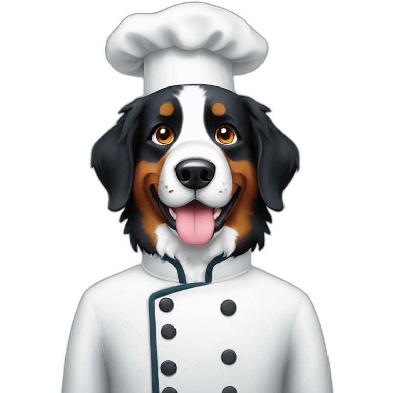 bernese mountain dog cook chef emoji