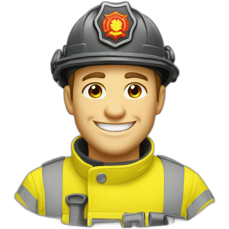 Ukrainian firefighter smile emoji