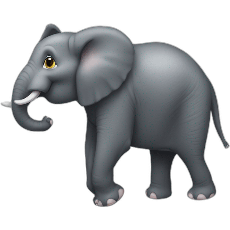 Éléphant-embrasse-chat emoji