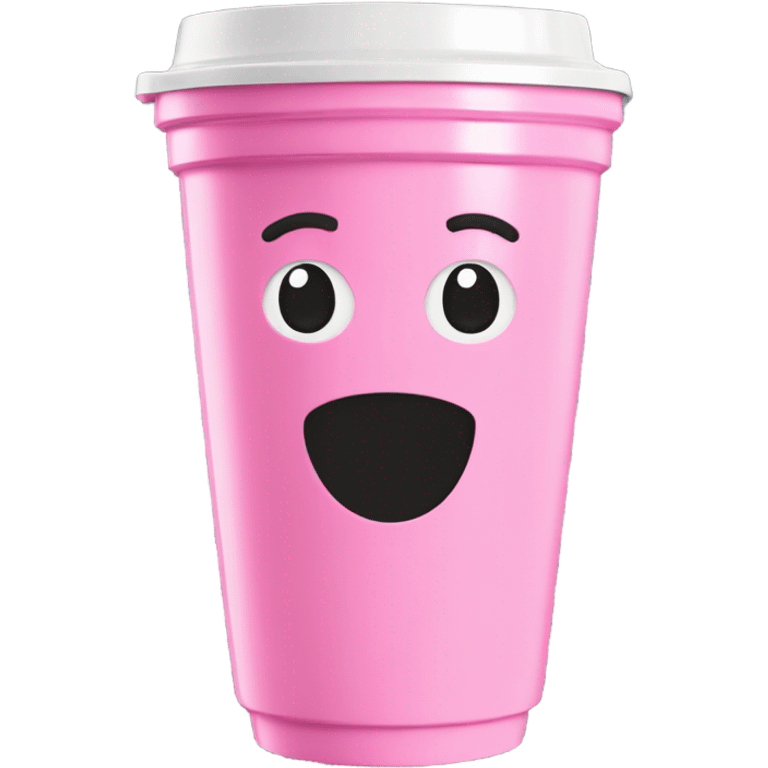 Pink, Stanley Quencher cup, 40oz, handle and straw emoji