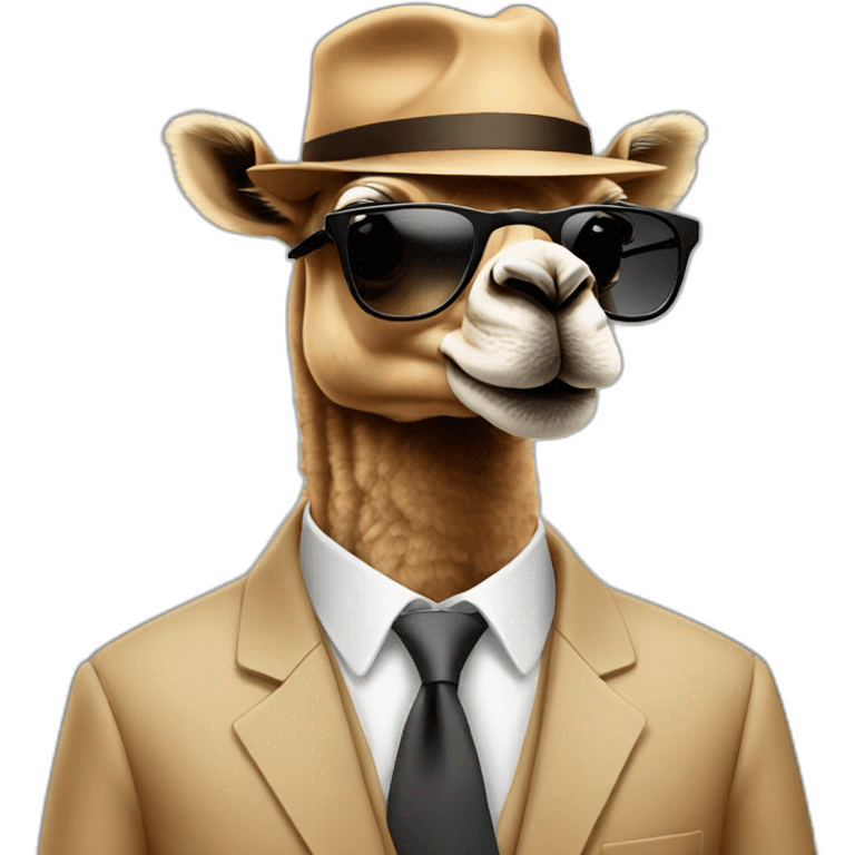 camel businessman cool sunglasses emoji