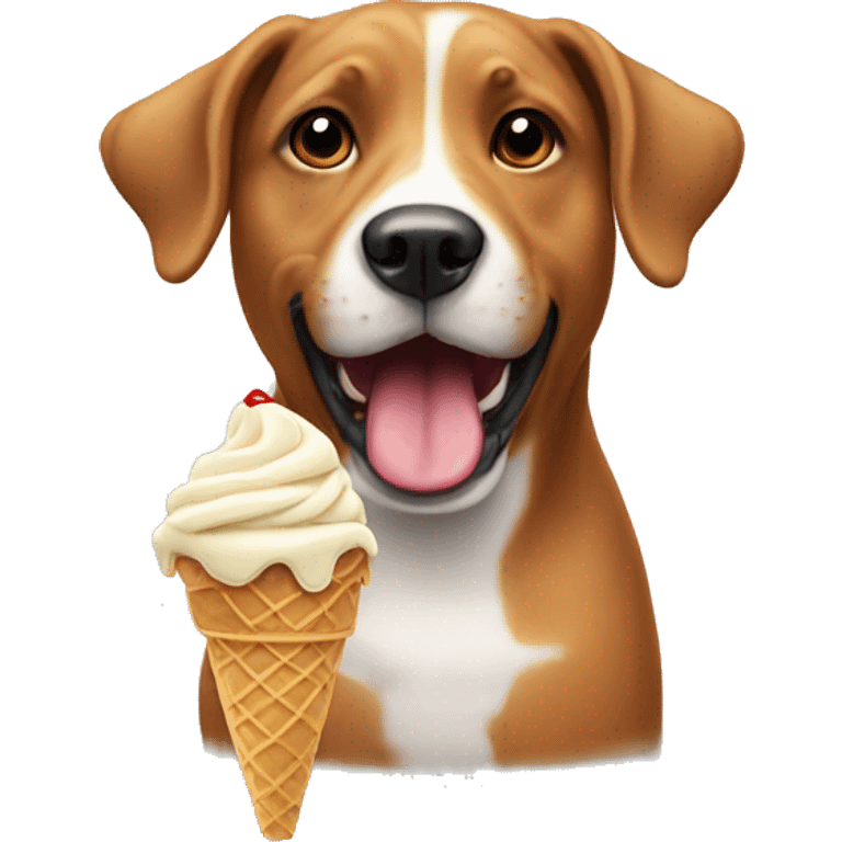 dog eating an ice cream  emoji