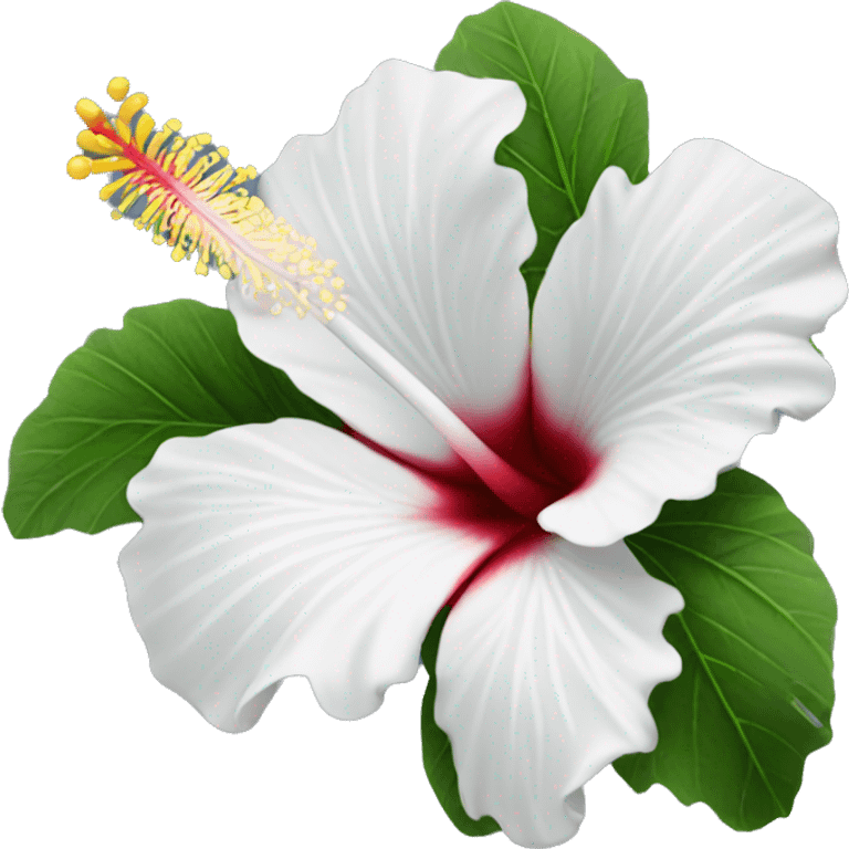 White hibiscus flower emoji