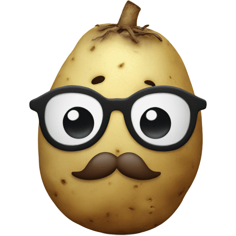 Potato with a mustache emoji