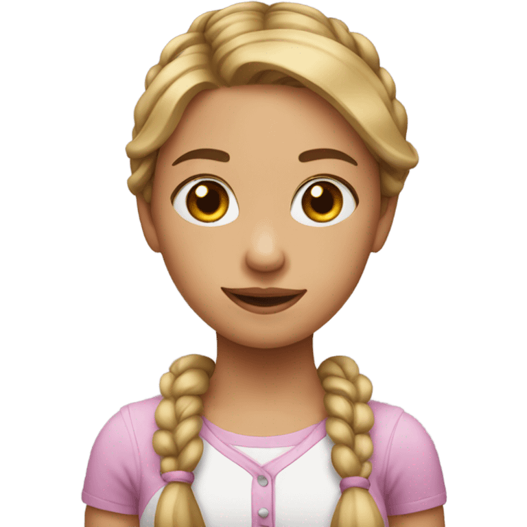 Girl with pigtails  emoji