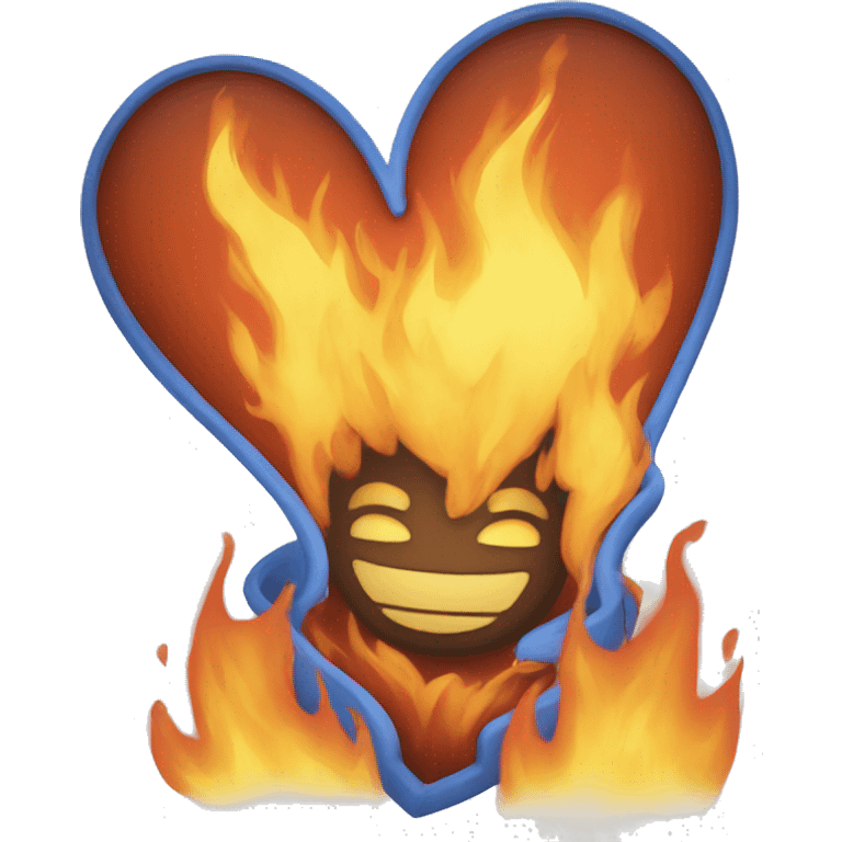 blue heart fire emoji