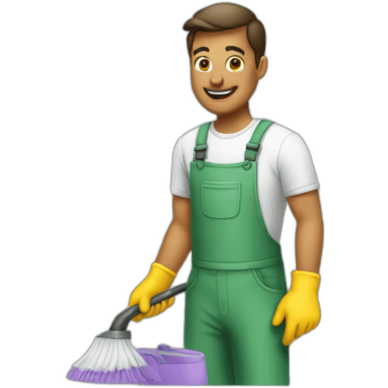 man cleaning emoji