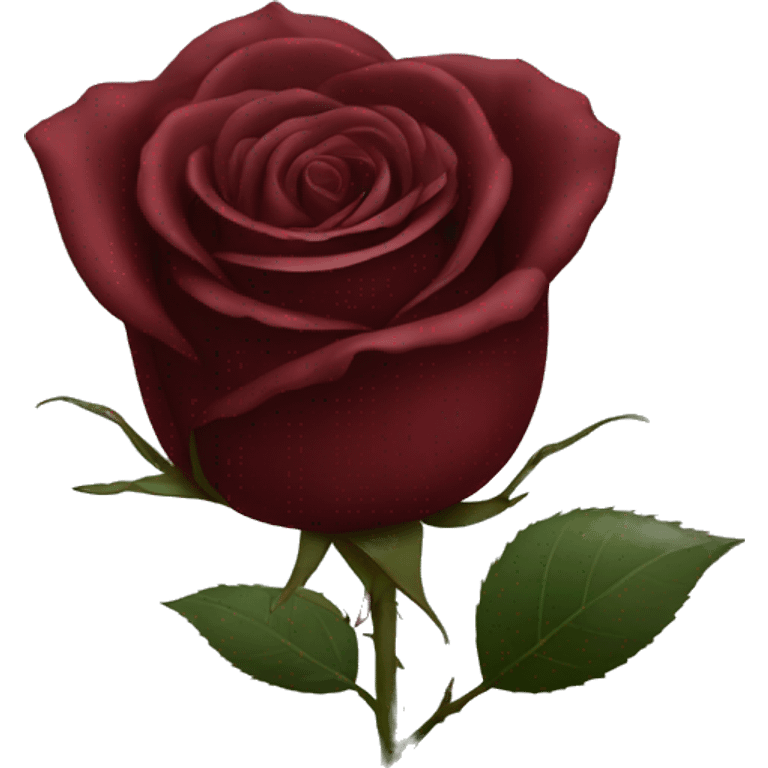 Dark red rose emoji