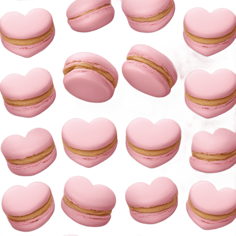 Light Pink heart macarons emoji