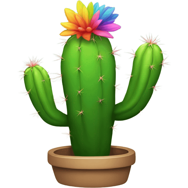 Rainbow cactus  emoji