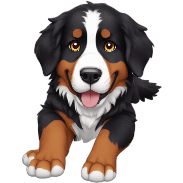 Bernese mountain dog give me five emoji