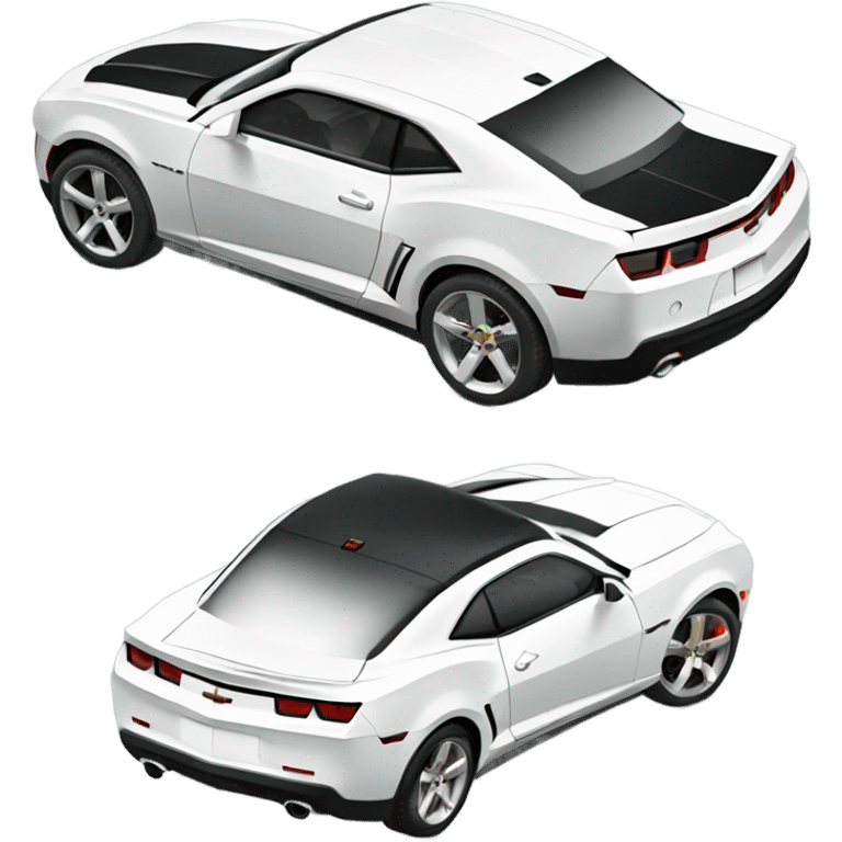 Lowered white chevy camaro emoji