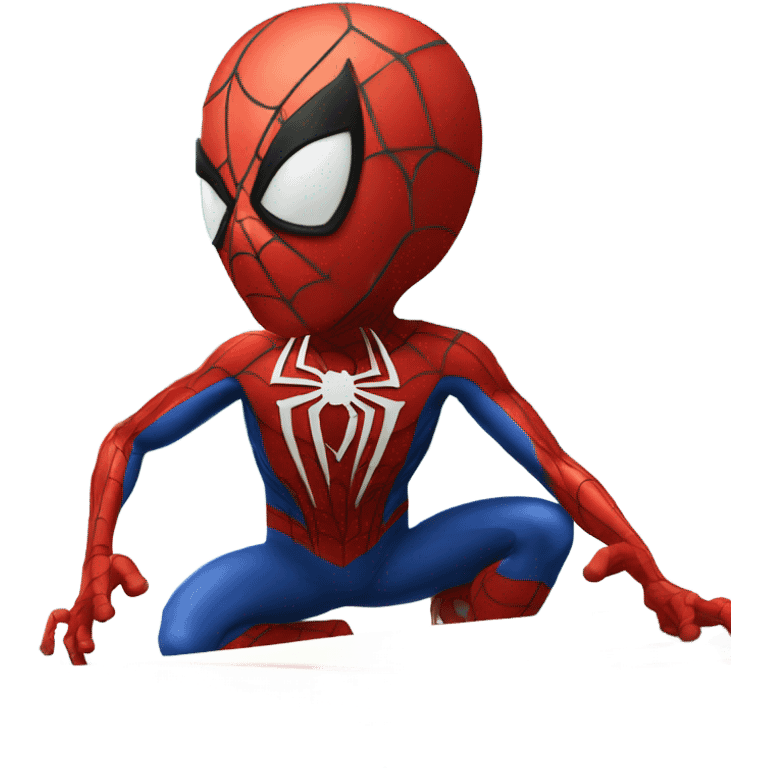 Surfing spider-man emoji