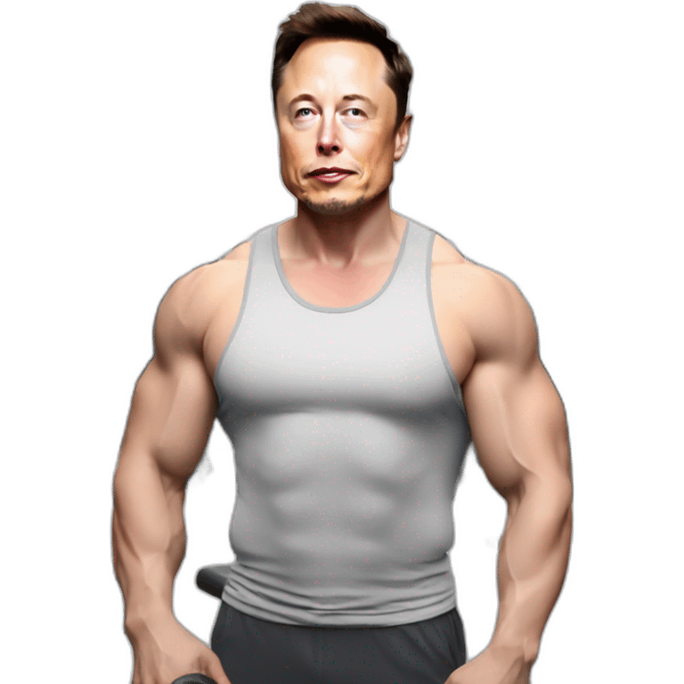 ELON MUSK IN THE GYM CONFUSED emoji