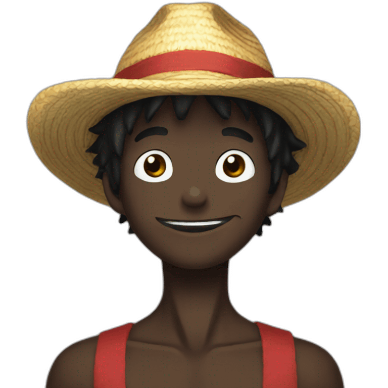 black skin luffy emoji