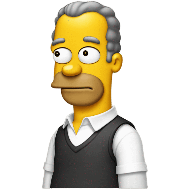 Homer Simpson with a low taper fade emoji