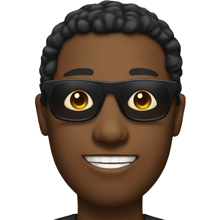 Black person wearing sun glasses emoji