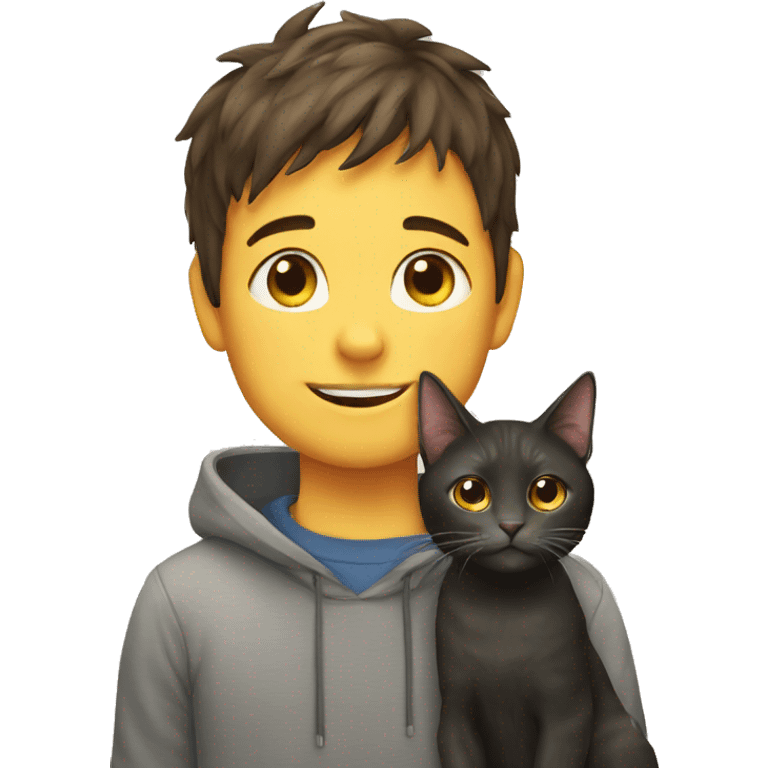 Cat with boy emoji