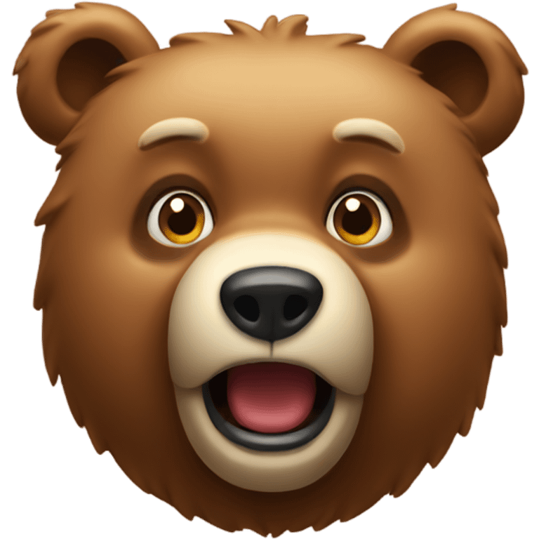 Surprised bear emoji