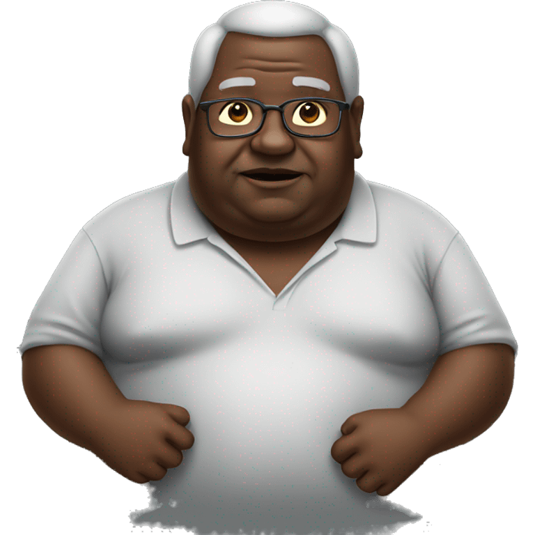 Really overweight black old man emoji