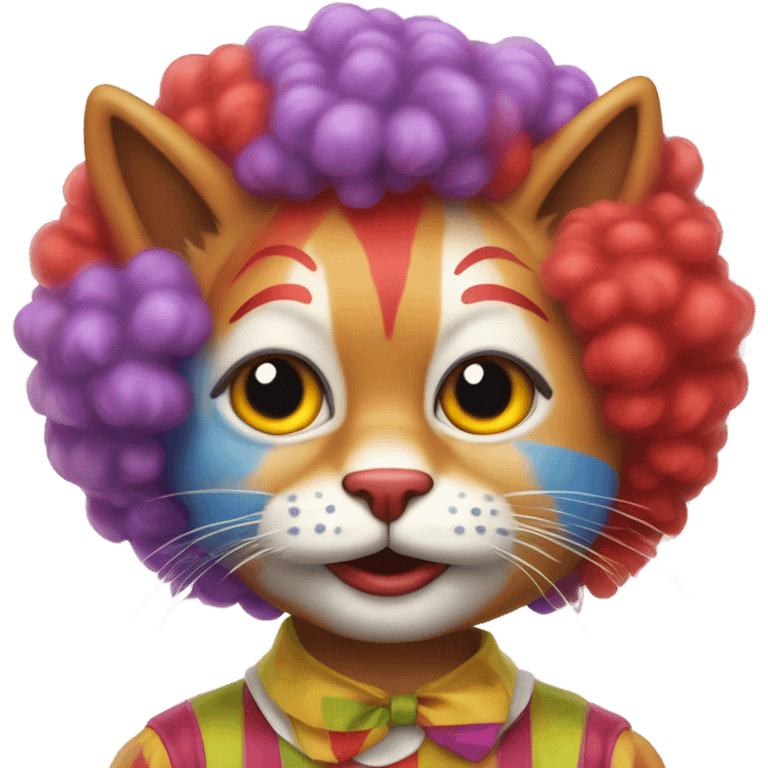 Cat clown emoji