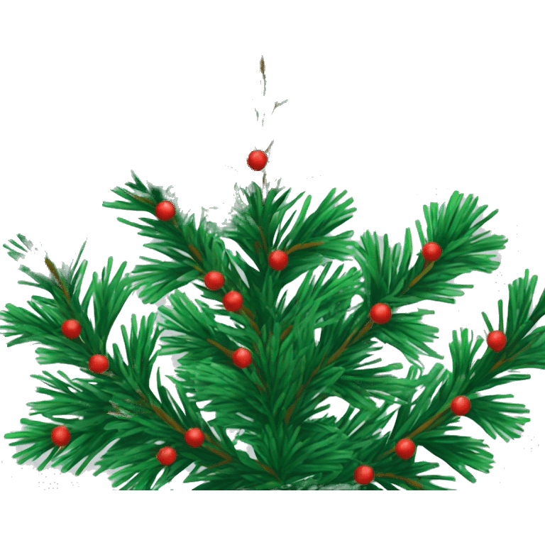 spruce branches with garland emoji