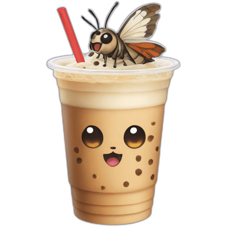 Mothra bubble tea emoji