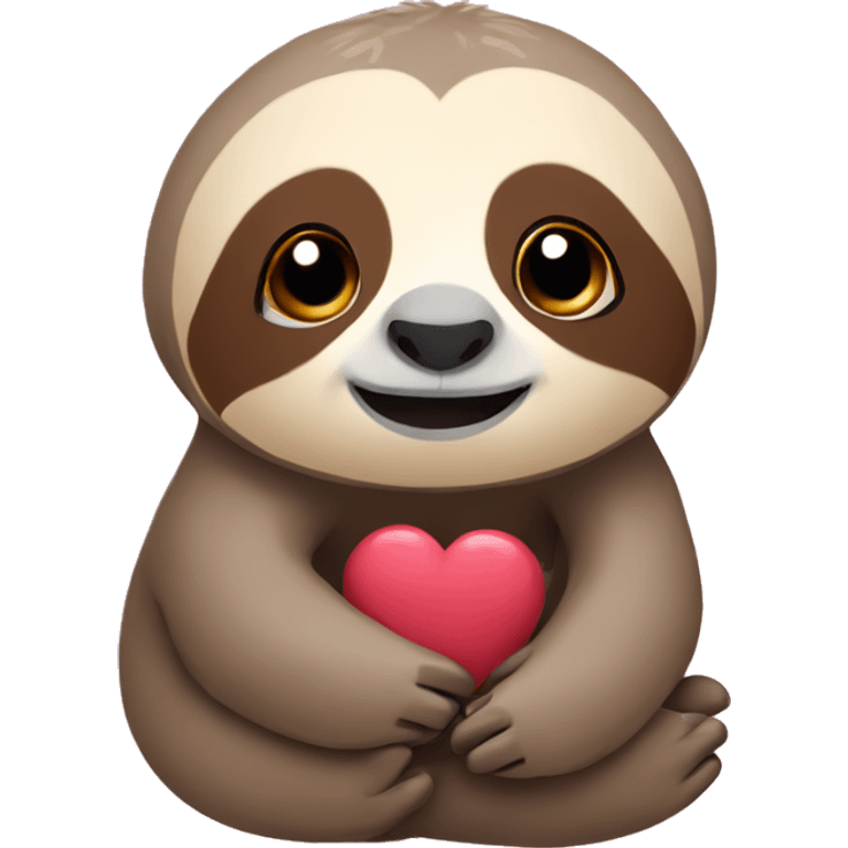 sloth with hearts  emoji