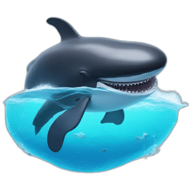 Big whale in vr headset emoji