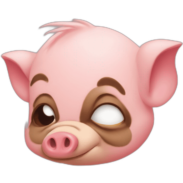 Monky-kiss-pig emoji