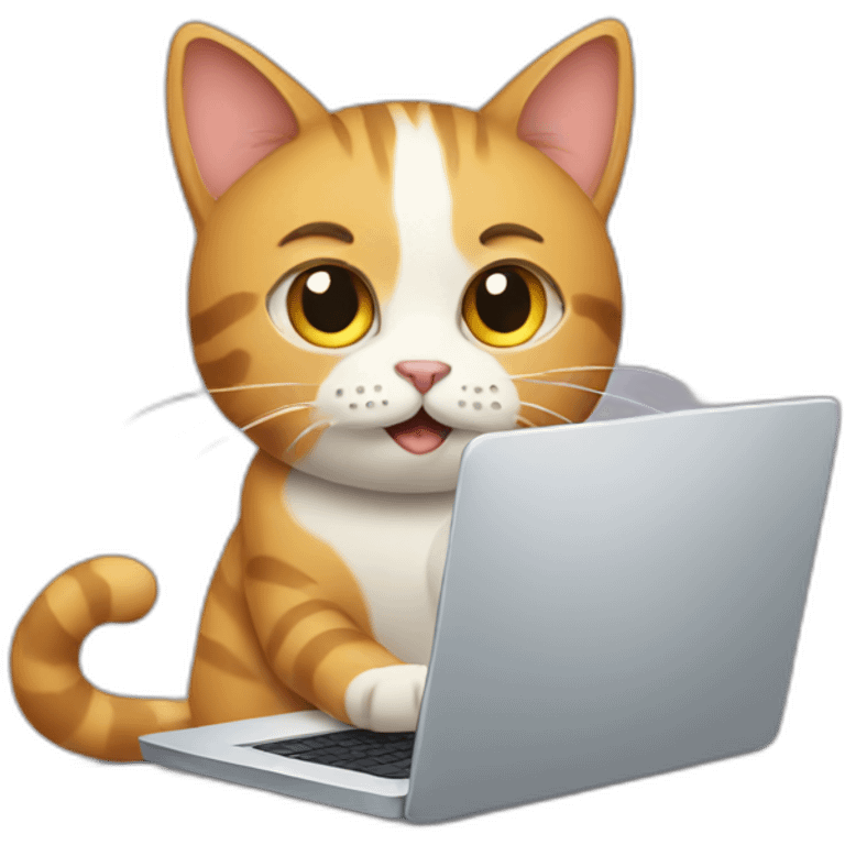 Cat with a laptop emoji