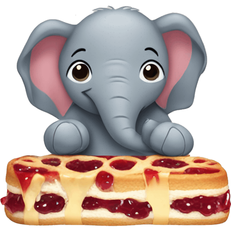 elephant eating jelly roll emoji