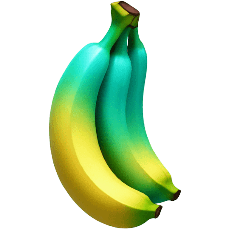 sparkly teal banana emoji