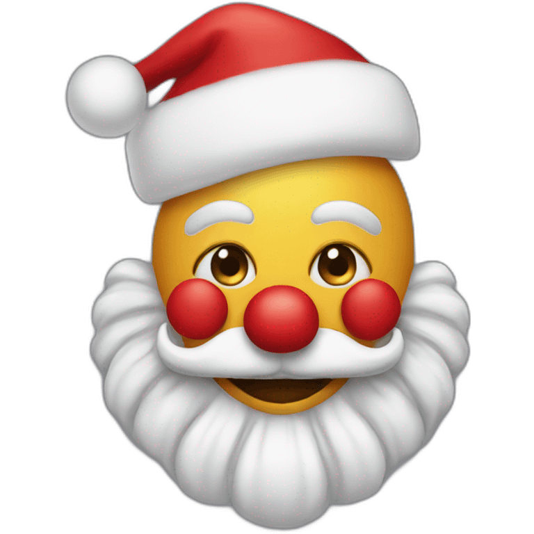 clown with a santa claus hat emoji