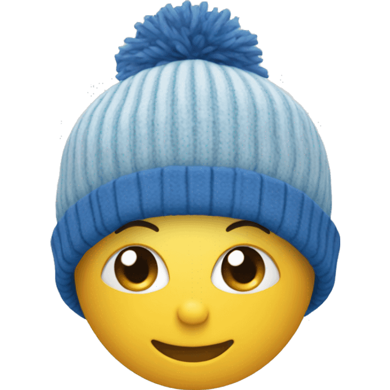 Blue bobble hat emoji