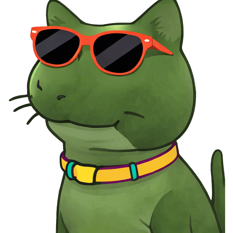 Cat with sunglasses emoji