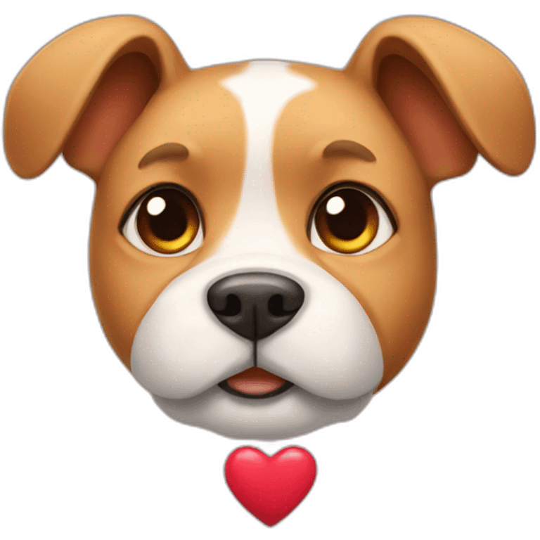 Dog with heart  emoji