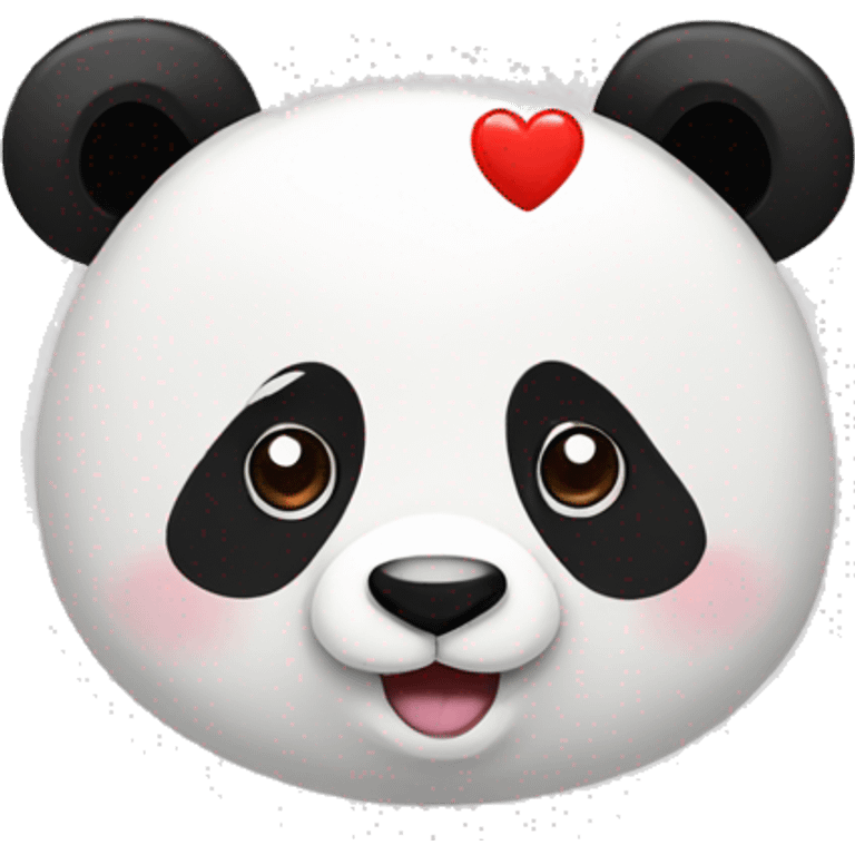 Panda with a heart emoji