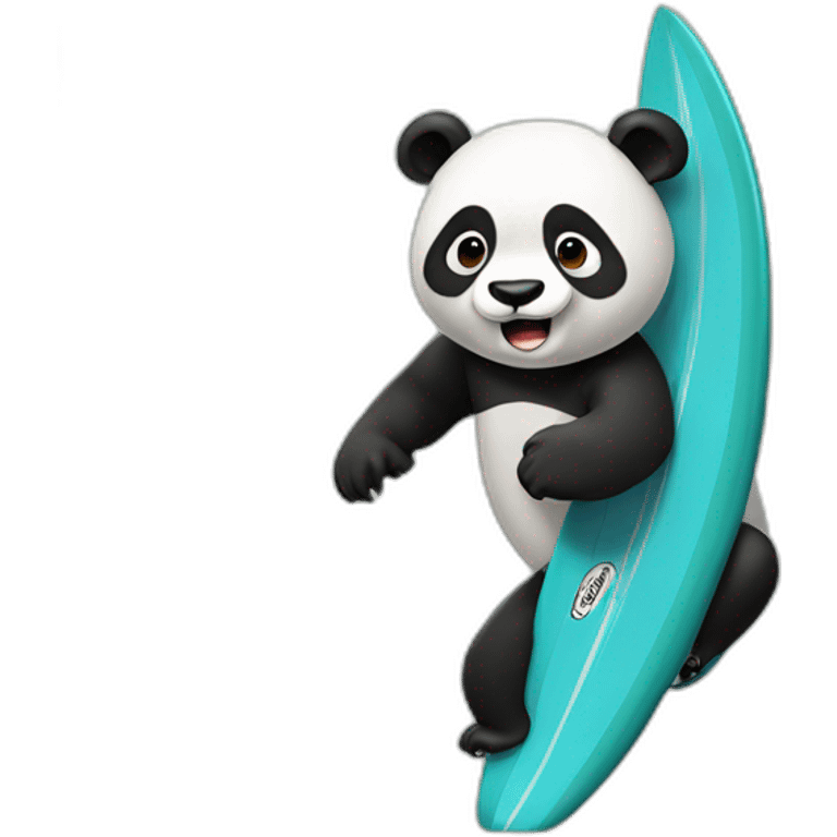 panda qui surf emoji