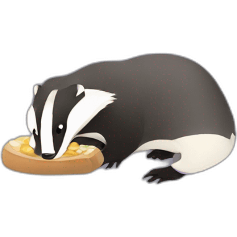 badger eats cobra emoji