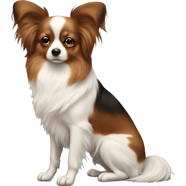 A papillon dog sad emoji