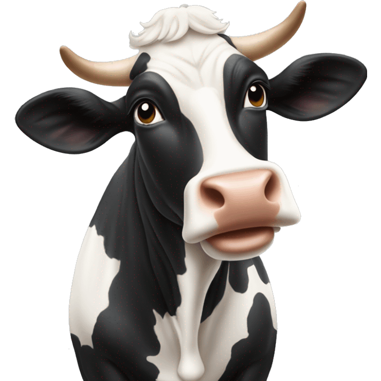 A cow wearing a Chick-fil-A shirt  emoji